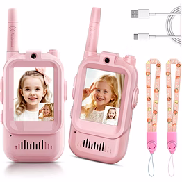 denzcart kids video walkie talkie set - hd camera, voice changer & long-range talk
