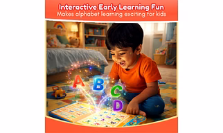Interactive Sound Book for Kids with Marker (Ages 2–7) Learn Alphabets, Numbers, Shapes & Phonics Educational Talking Book with Music & Touch Features Multicolor Learning Toy for Toddlers