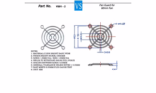 Fan guard for 60mm fans
