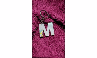 Letter Resin Keychain 04