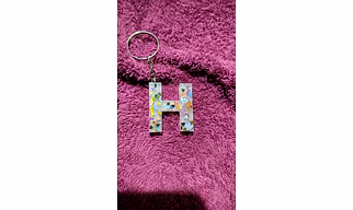 Letter Resin Keychain 03