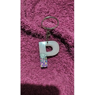 Letter Resin Keychain