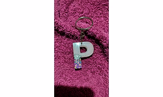 Letter Resin Keychain 01