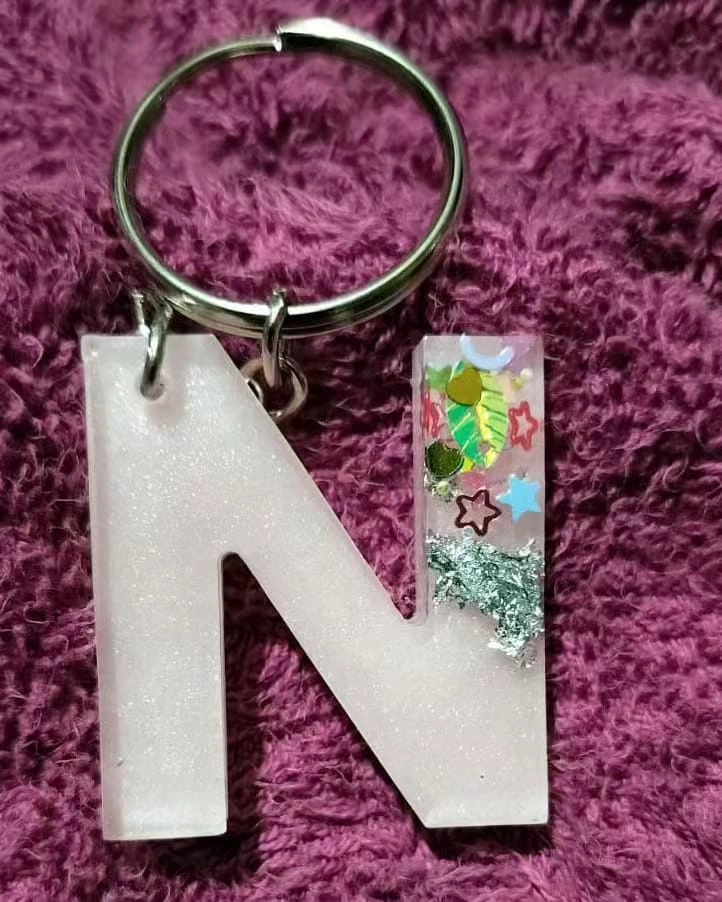 Letter Resin Keychain-1