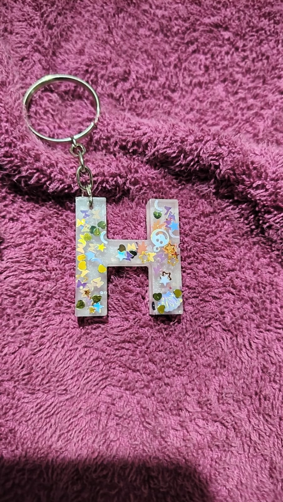 Letter Resin Keychain-2