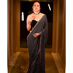 Heavy Georgette Saree With Cutwork Lace Border With Blouse Piecs