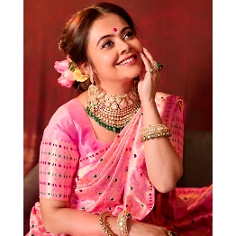 YNF Soft Lichi Silk Saree with Golden Jari and Green-Red Mina Design, Rich Pallu, Jaquard Border Blouse
