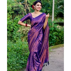 Soft Silk Golden Jari Saree with Rich Pallu & Jacquard Border - Perfect for Celebrations