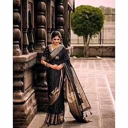 Soft Silk Golden Jari Saree with Rich Pallu & Jacquard Border - Perfect for Celebrations