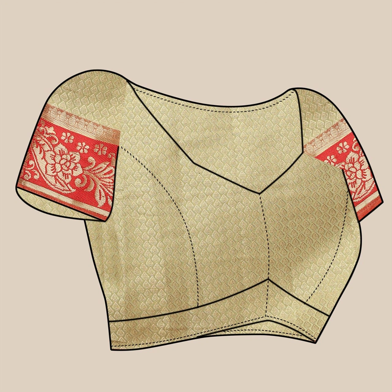 Soft Cotton Saree with Rich Zari Weaving Pallu, Contrast Border, and Silk Blouse Piece-Pista-5