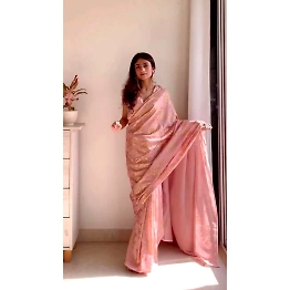 YNF Faux Georgette Party Wear Saree with Thread and Sequin Work and Benglori Satin Blouse