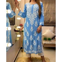 Chinestich Work Rayon Dress Set