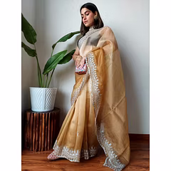 Pristine Organza Sarees with Handcrafted Details