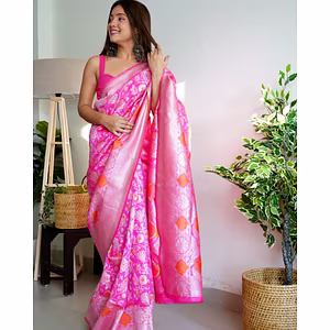 BANARASI SILK: Exquisite Silver Zari Weaving for Opulent Elegance