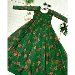Anarkali Gown - Stunning Digital Print Georgette Suit with Huge Flair