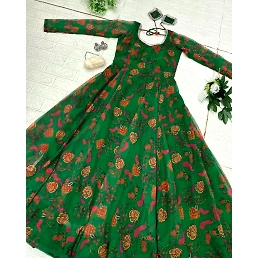 Anarkali Gown - Stunning Digital Print Georgette Suit with Huge Flair
