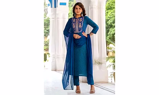 Stunning Embroidered Work Kurta Set with Dupatta - Limited Edition