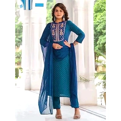 Stunning Embroidered Work Kurta Set with Dupatta - Limited Edition