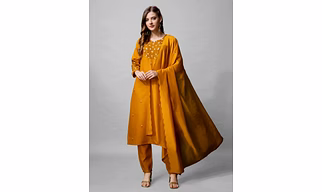 Black Cotton Blend Kurti with Embroidery - Perfectly Elegant and Stylish