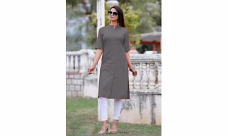 Versatile Cotton Shirt with Wooden Button