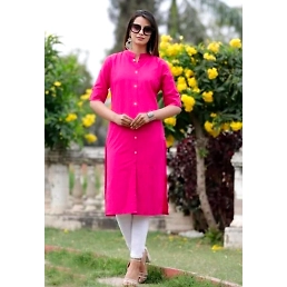 Versatile Cotton Shirt with Wooden Button