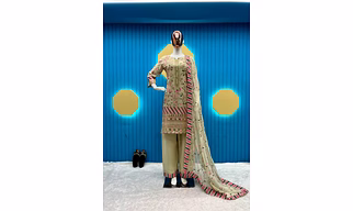 Sequance Embroidered Georgette Suit Set: Stunning, Lightweight, and Alluring