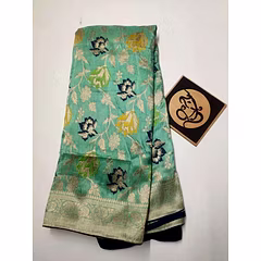 Pure Dola Silk Weaving Saree: Exquisite Zari Pallu and Border, Meenakari Weaving