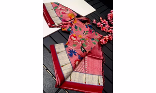 Soft and Smooth Tussar Saree: Exquisite Paithani Design with Digital Print