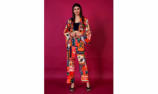 Fancy Western Outfit: Classy, Button-less Jacket, Half-Belted Pant