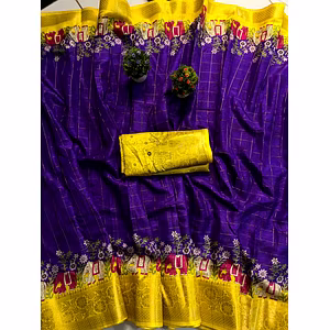 Alluring Dola Silk Saree: 8 Colors, Intricate Design, 9" Border