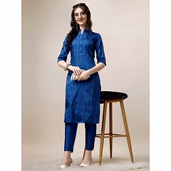 Art Silk Kurti and Pant Set - Perfect Fit and Style
