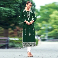 Embroidered Rayon Top and Pant Set - New Arrival
