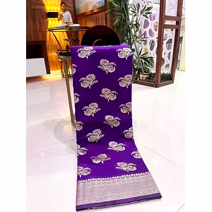 Antique Zari Khadi Silk Saree with Meenakari & Tassels