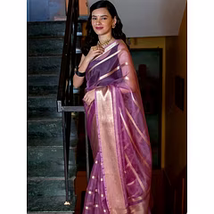 Kanchipuram Jacquard Saree: Full Work, Raw Silk Blouse, Stunning!