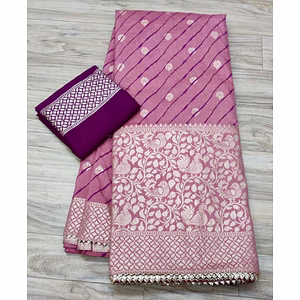 Banarasi Silk Saree: Dazzling Zari Work & Contrast Blouse