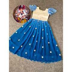 Floral Embroidered Sequin Gown for Kids
