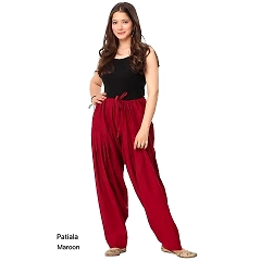6 Color Pleated Patiala Bottom: Heavy Rayon, Free Size