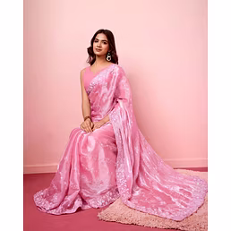 Premium Burberry Silk Saree: Beautiful, Embroidered, and Elegant!