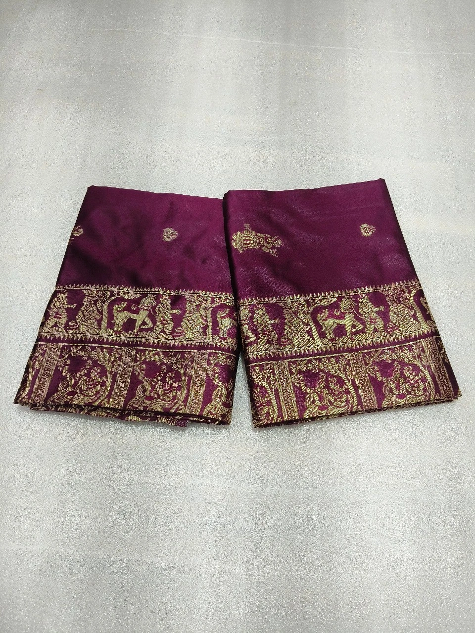 Banarasi Soft Silk Saree: Exquisite Fabric with Jacquard Border-RKT-139-Wine