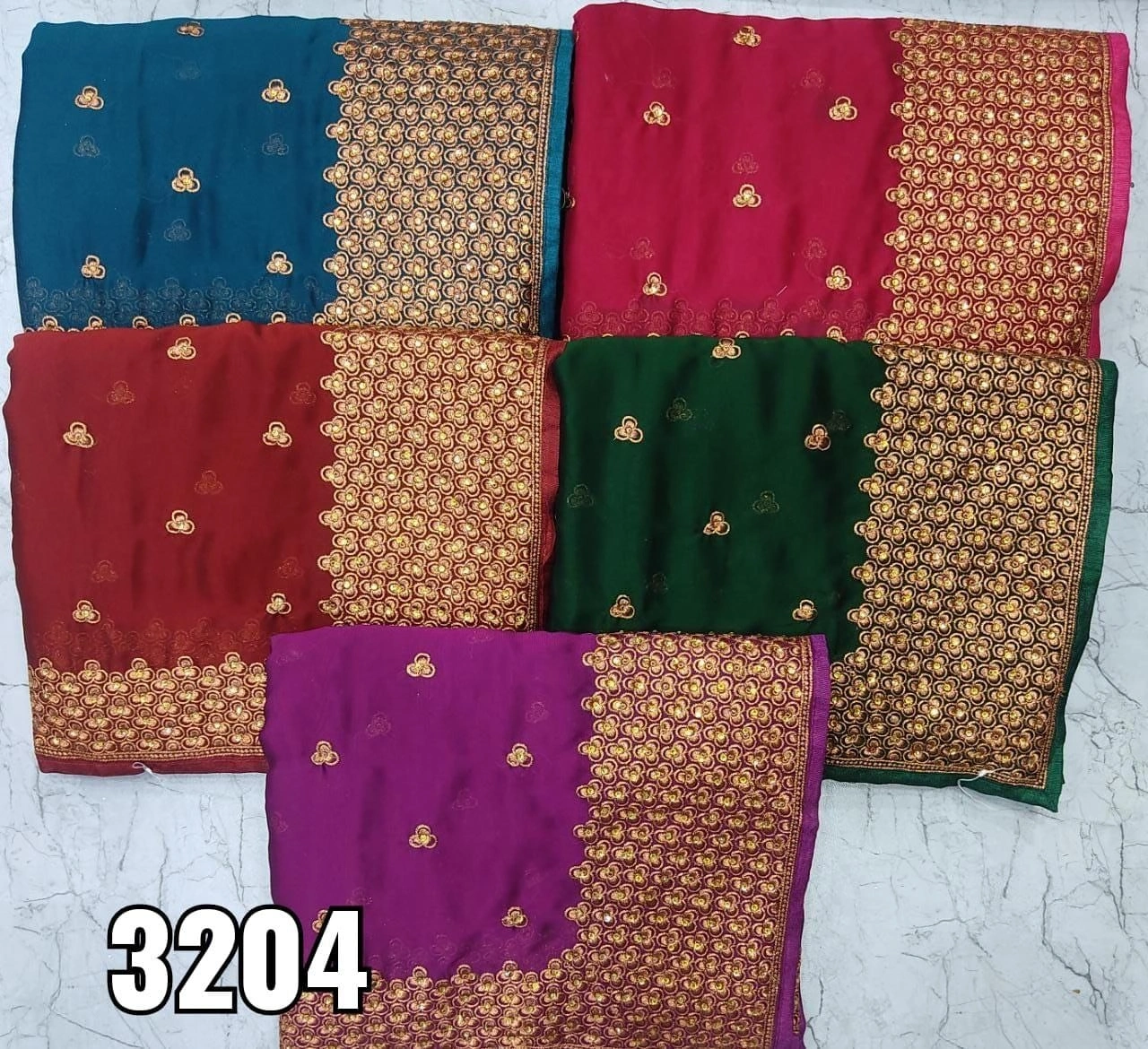 Rangoli Silk Saree: Stunning Copper Zari Embroidery &amp; Stone Work-Red-2