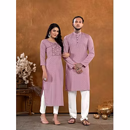 Hand-Embroidered Naylon Viscose Kurta Set - Ready to Ship