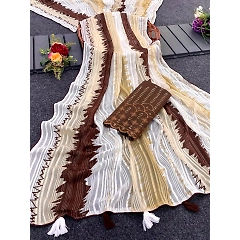 Heavy Wetless Zari Coco Moco Sari with Diamond Silk Blouse