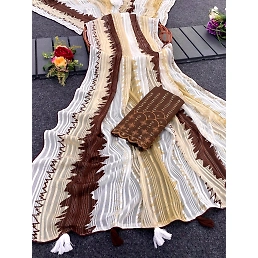 Heavy Wetless Zari Coco Moco Sari with Diamond Silk Blouse