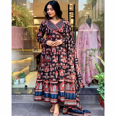 Cotton Kurta Set with Embroidery, 650g (S-XXL)