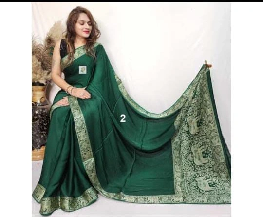 Enriched Dola Silk Saree: Traditional Fusion with Modern Twist-MKD-54-A-Green