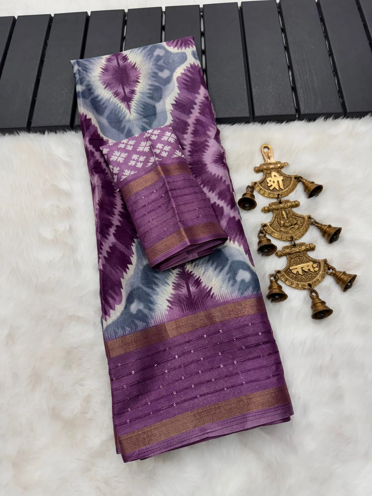 Gorgeous Shibori Dola Sequence Sarees - Stunning Border &amp; Lining, Limited Stock-MKD-55-A-Wine