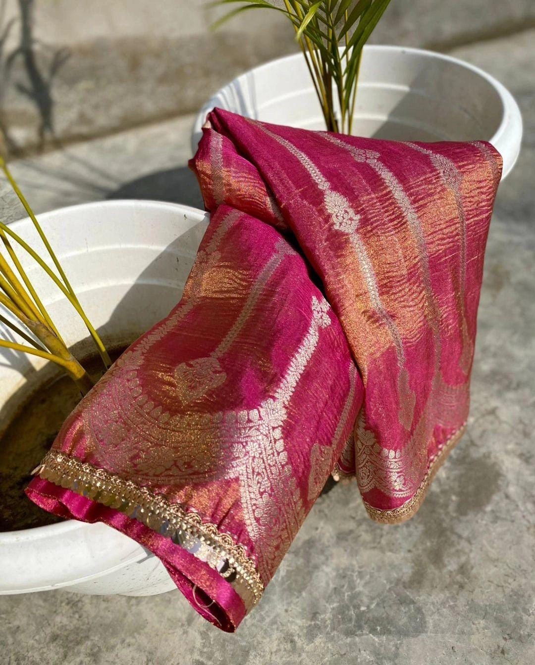 Zari-woven Banarasi Silk Sarees - Perfect for Parties and Daily Wear-Rani-1