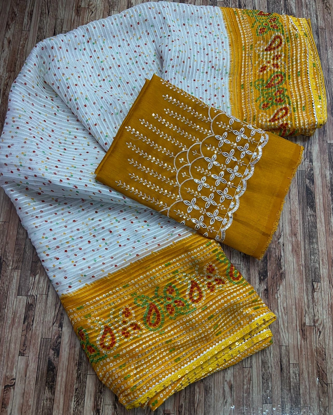 Satin Georgette Saree with Jari Weaving, Lace Border, and Print-RBC-12-Yellow