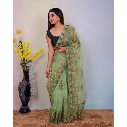 Superb Silk Saree: Soft, Refined, Embroidered, Multiple Colors