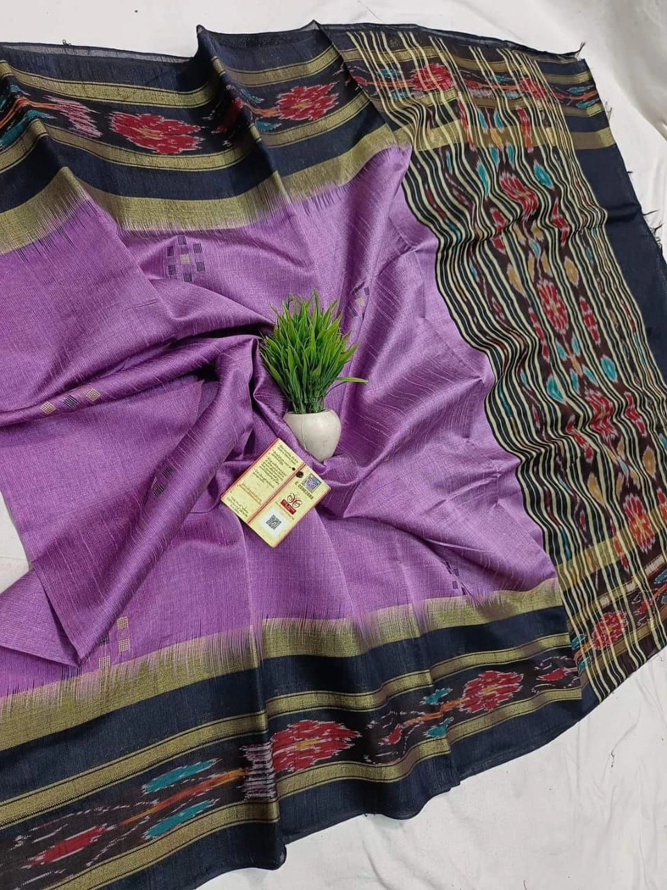 Exclusive Double Weave Silk Sarees with Designer Patola Blouse-RRI-05-Purple